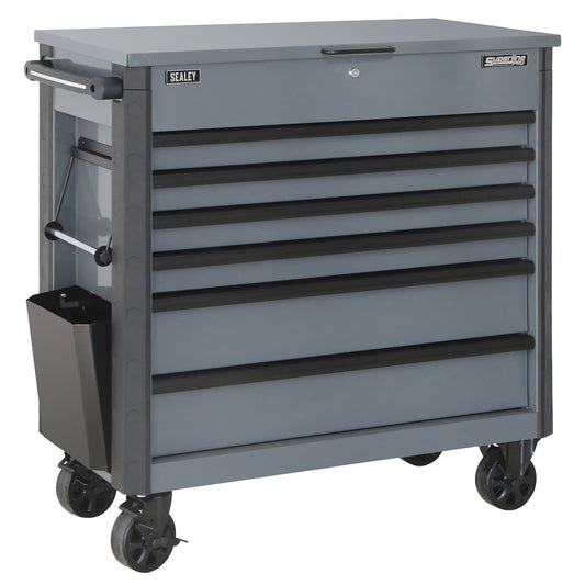 Sealey AP366G Tool Trolley 6 Drawer with Ball Bearing Slides - Grey Sealey