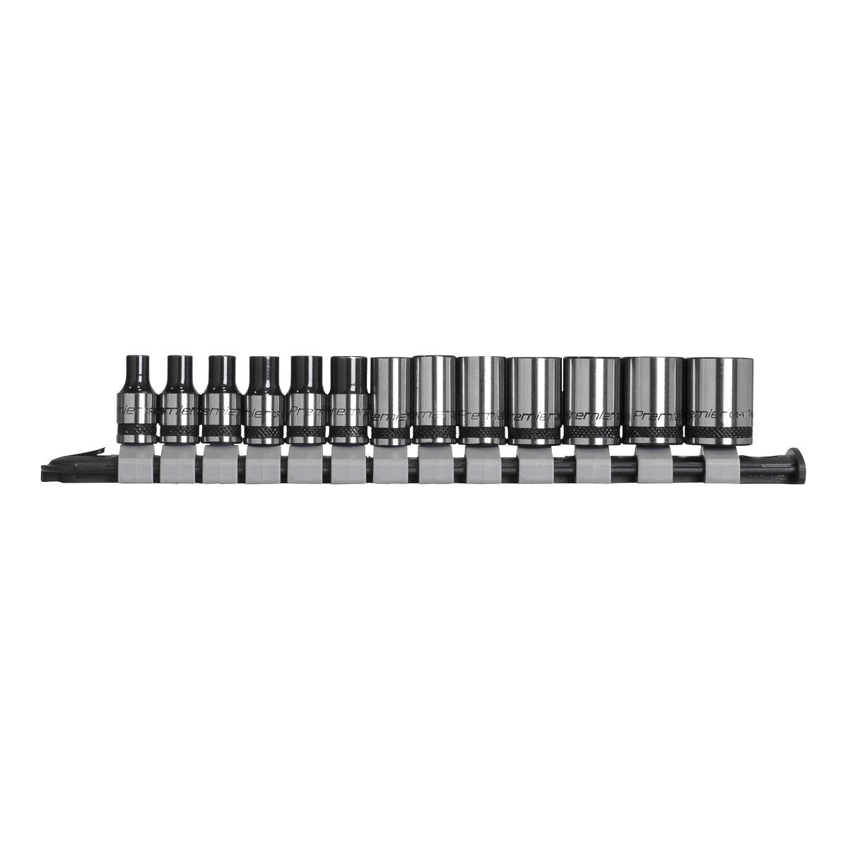 Sealey AK7990 Socket Set 13pc 1/4"Sq Drive Metric - Premier Black Sealey