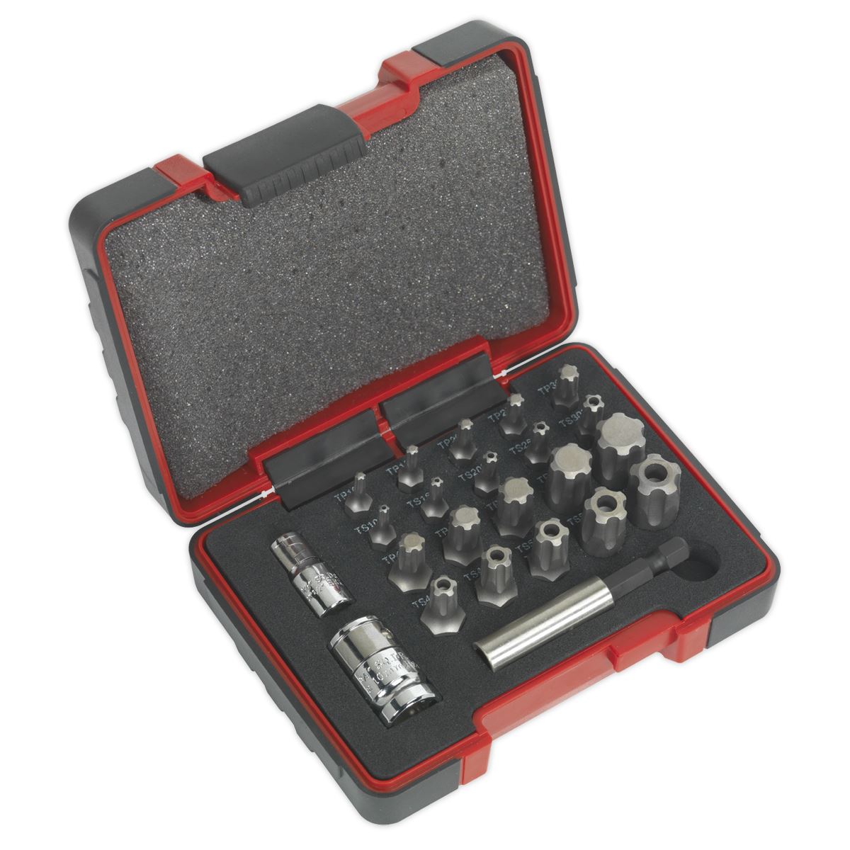 Sealey AK6226 TRX-P* & Security TRX-TS* Bit Set 23pc 1/4" & 3/8"Sq Drive Sealey
