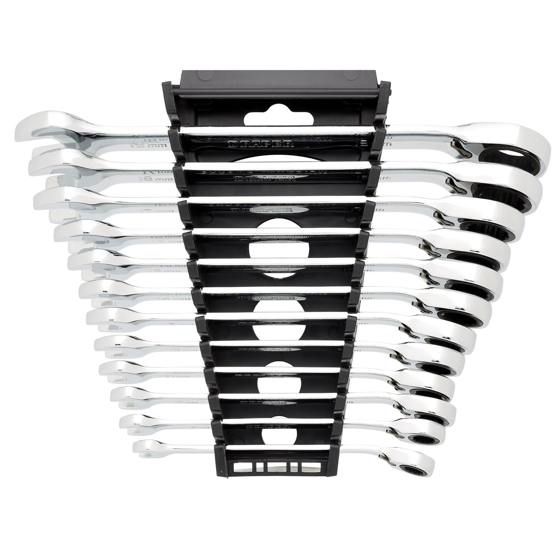 Draper 27692 HI-TORQ® Metric Reversible Ratchet Combination Spanner Set 12 Piece Draper