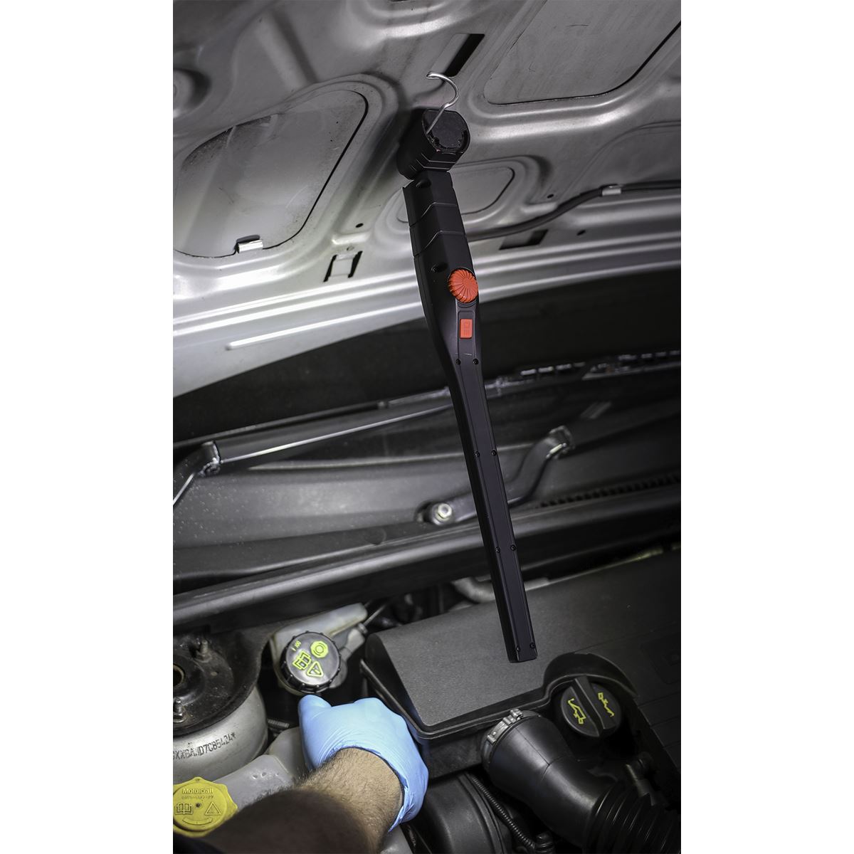 Sealey LED3604 Rechargeable 360° Slim Inspection Light 8W & 1W SMD LED Black Lithium-ion Sealey