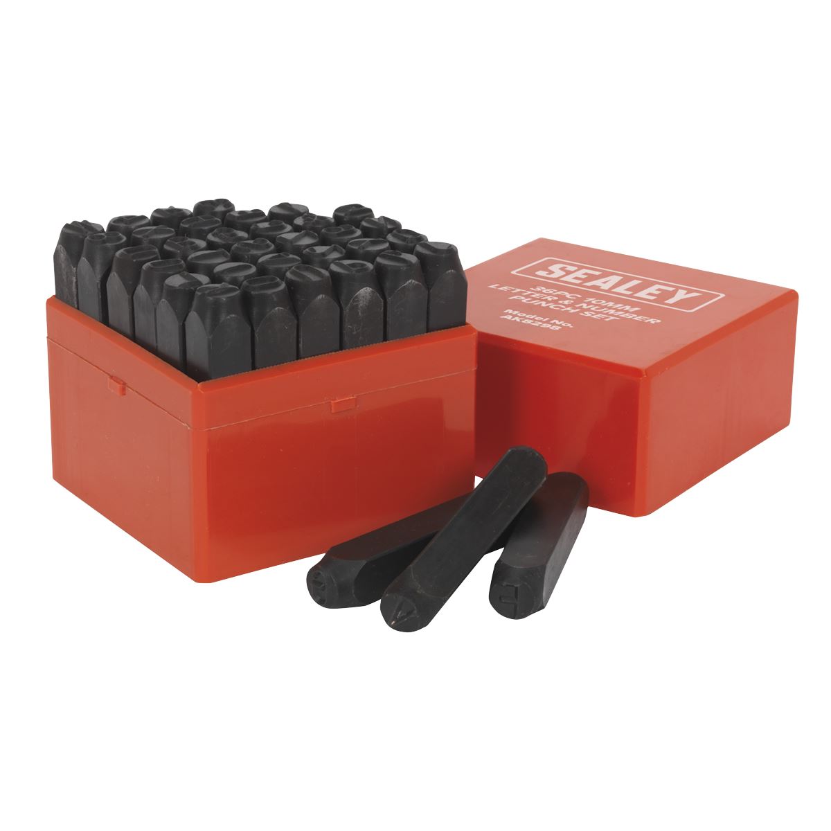 Sealey AK8298 Letter & Number Punch Set 36pc 10mm Sealey