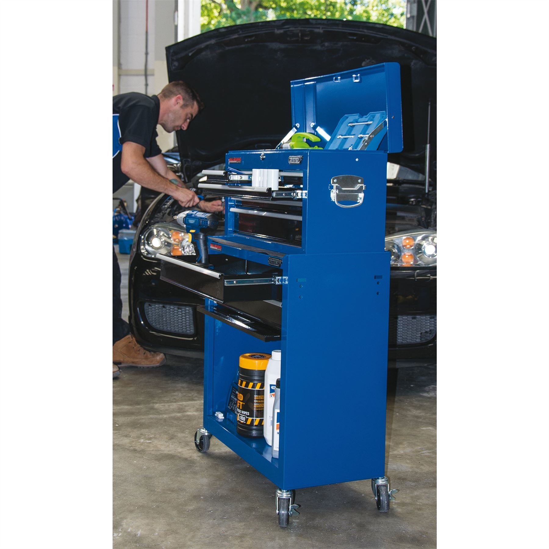 Draper 51690 Narrow Tool Chest 6 Drawer 24" Blue Draper