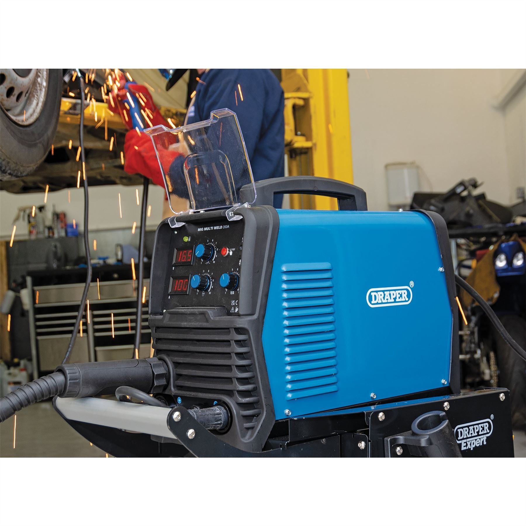 Draper 70046 Gas/Gasless MIG Inverter Multi-Welder 200A Draper