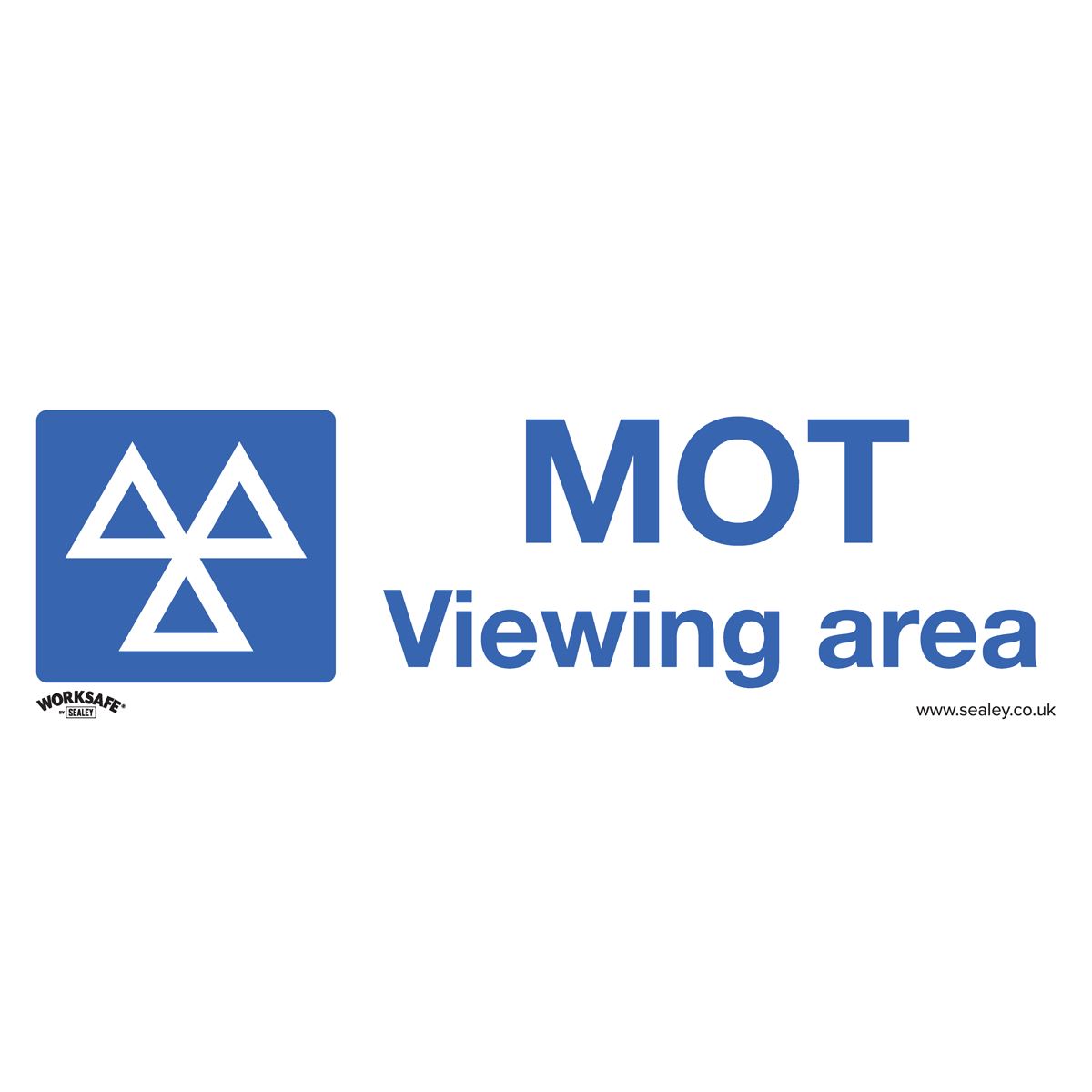 Sealey SS50P1 Warning Safety Sign - MOT Viewing Area - Rigid Plastic Sealey