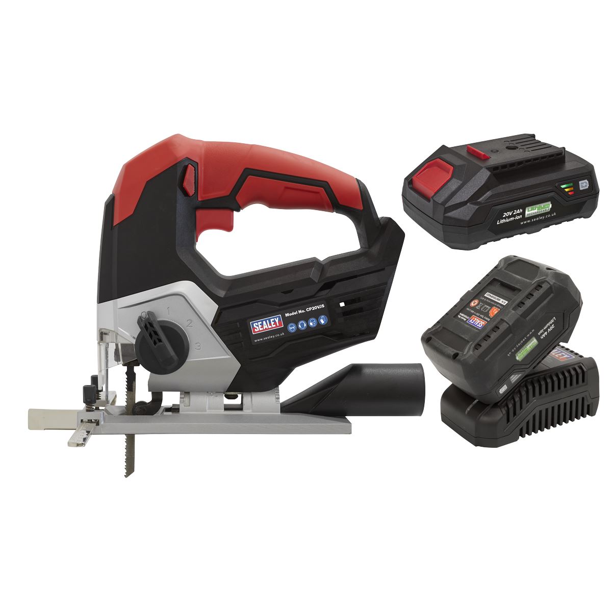 Sealey CP20VJSKIT Cordless Jigsaw Kit 20V SV20 Series - 2 Batteries Sealey