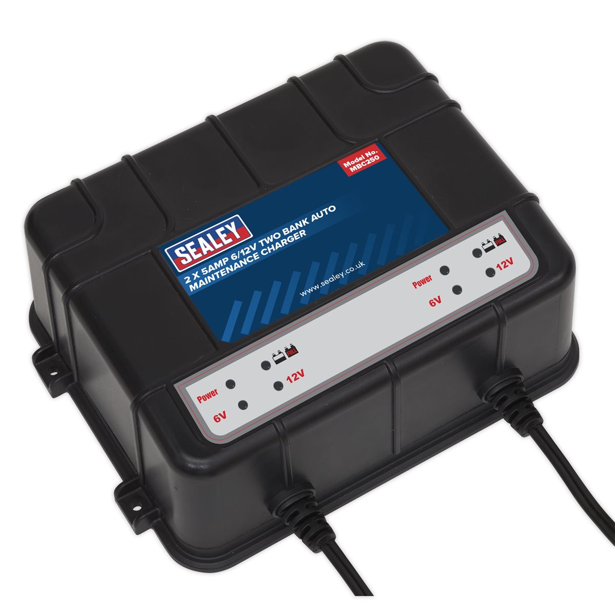 Sealey MBC250 Two Bank 6/12V 10A (2 x 5A) Auto Maintenance Charger Sealey