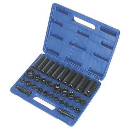 Sealey AK681 Impact Socket Set 32pc Standard/Deep 3/8" & 1/2"Sq Drive Metric/Imperial Sealey