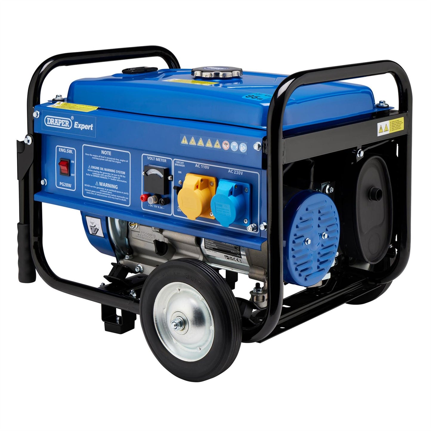 Draper 87088 Expert Petrol Generator with Wheels 2500W Draper