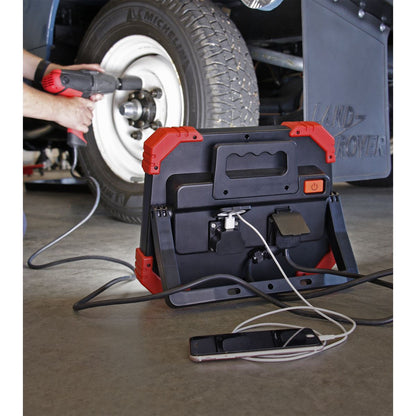 Sealey LED48230 Site Light with 2 x 13A Sockets 48W SMD LED 230V Sealey