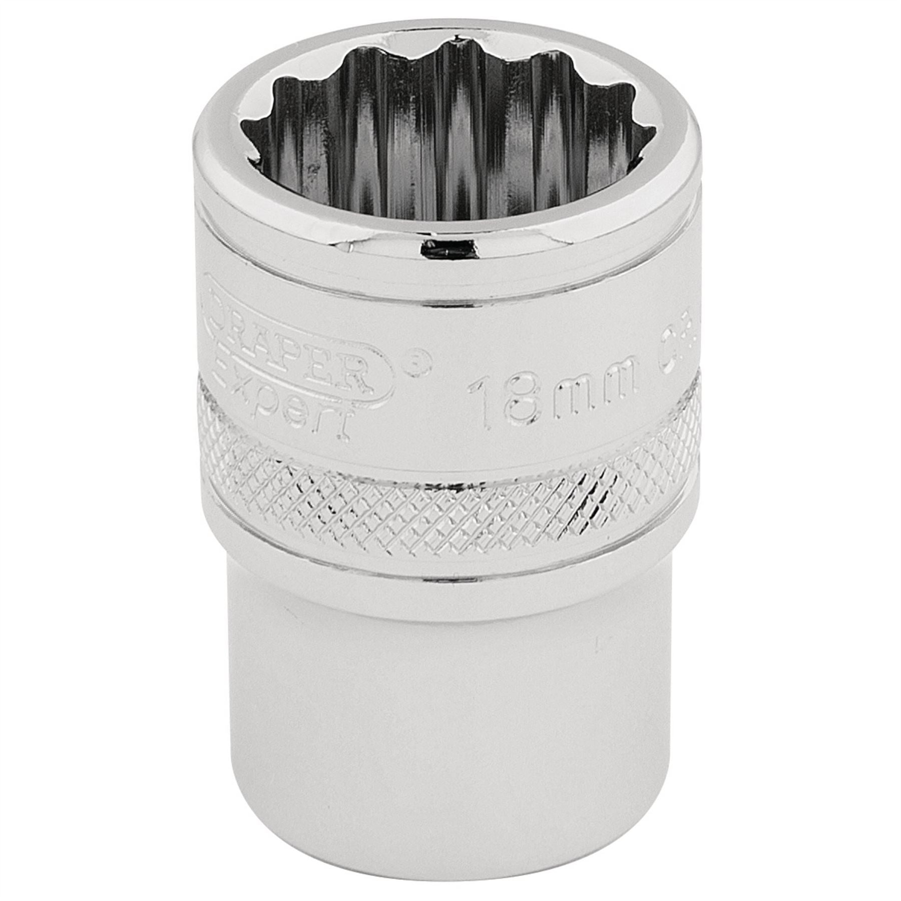 Draper 33202 HI-TORQ® 12 Point Socket 1/2" Sq. Dr. 18mm Draper