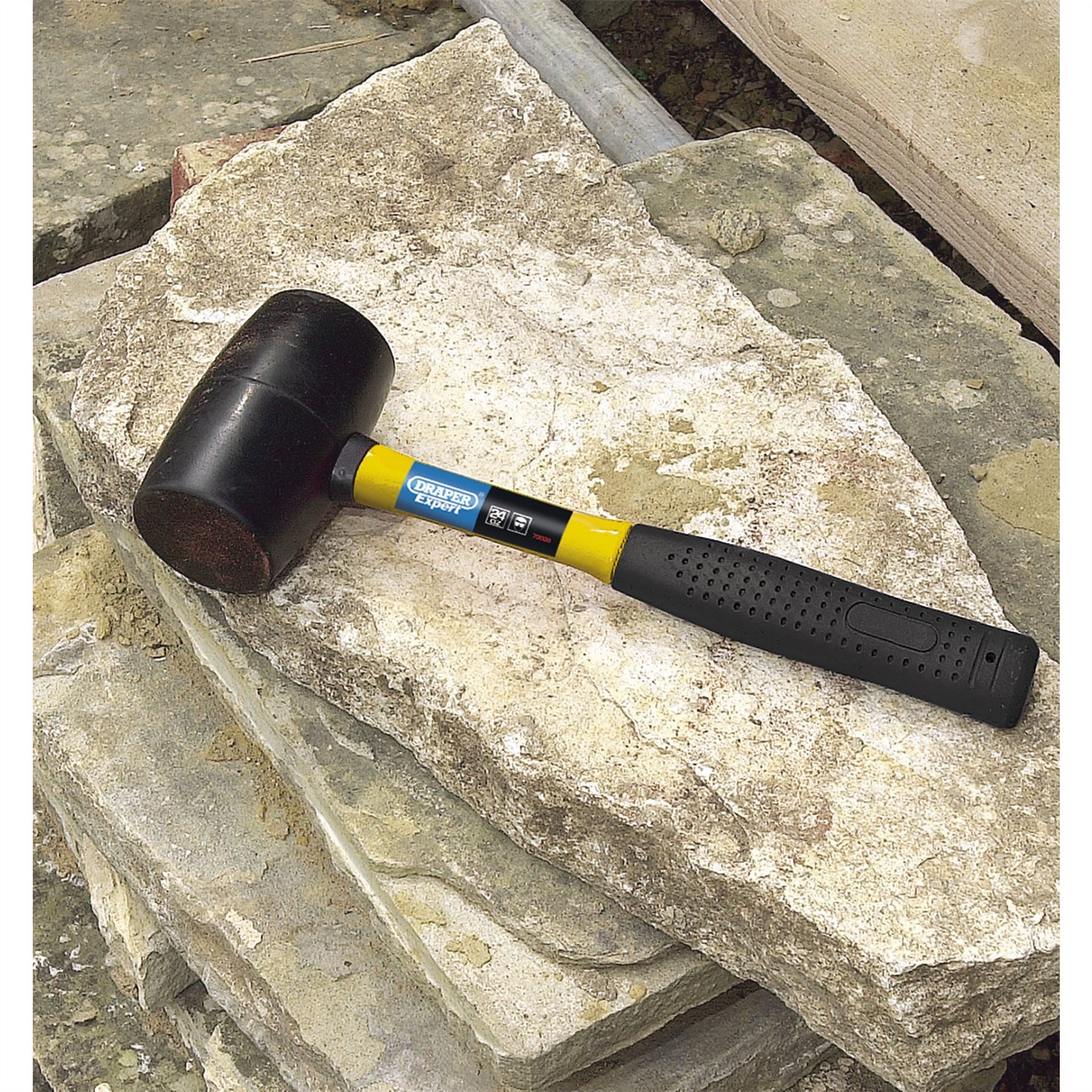 Draper 72020 Expert Rubber Mallet with Fibreglass Shaft 680g/24oz Draper