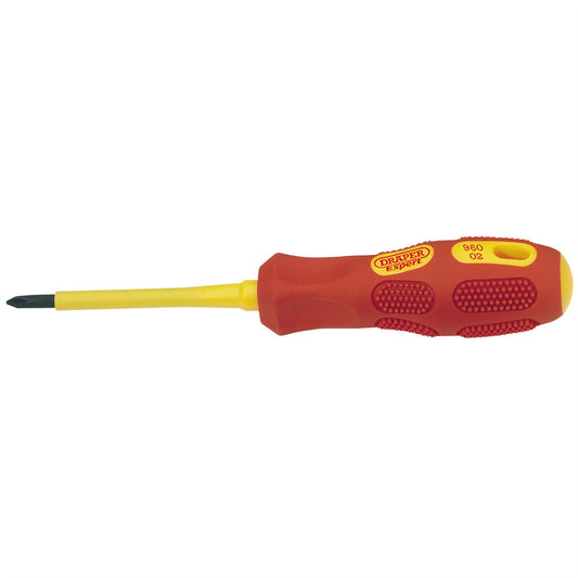 Draper 69225 VDE Approved Fully Insulated Cross Slot Screwdriver No.1 x 80mm Sold Loose Draper