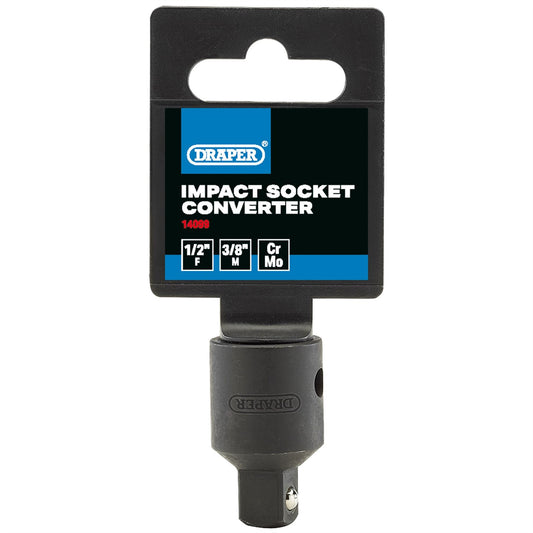 Draper 14099 Impact Socket Converter 1/2"F x 3/8"M Draper