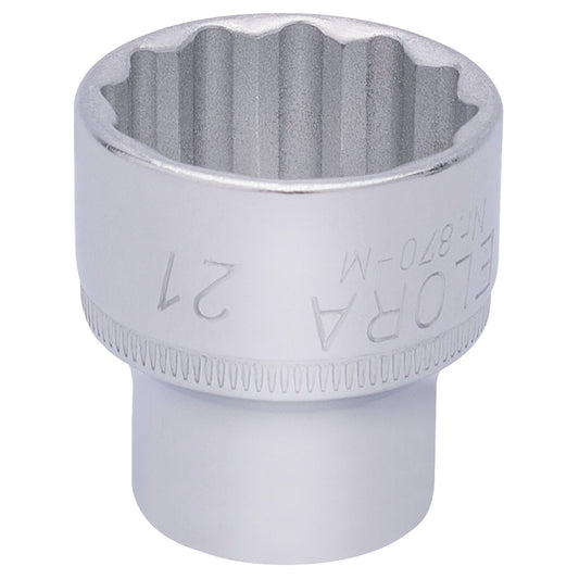 Elora 25979 Bi-Hexagon Socket 3/8" Sq. Dr. 21mm Elora