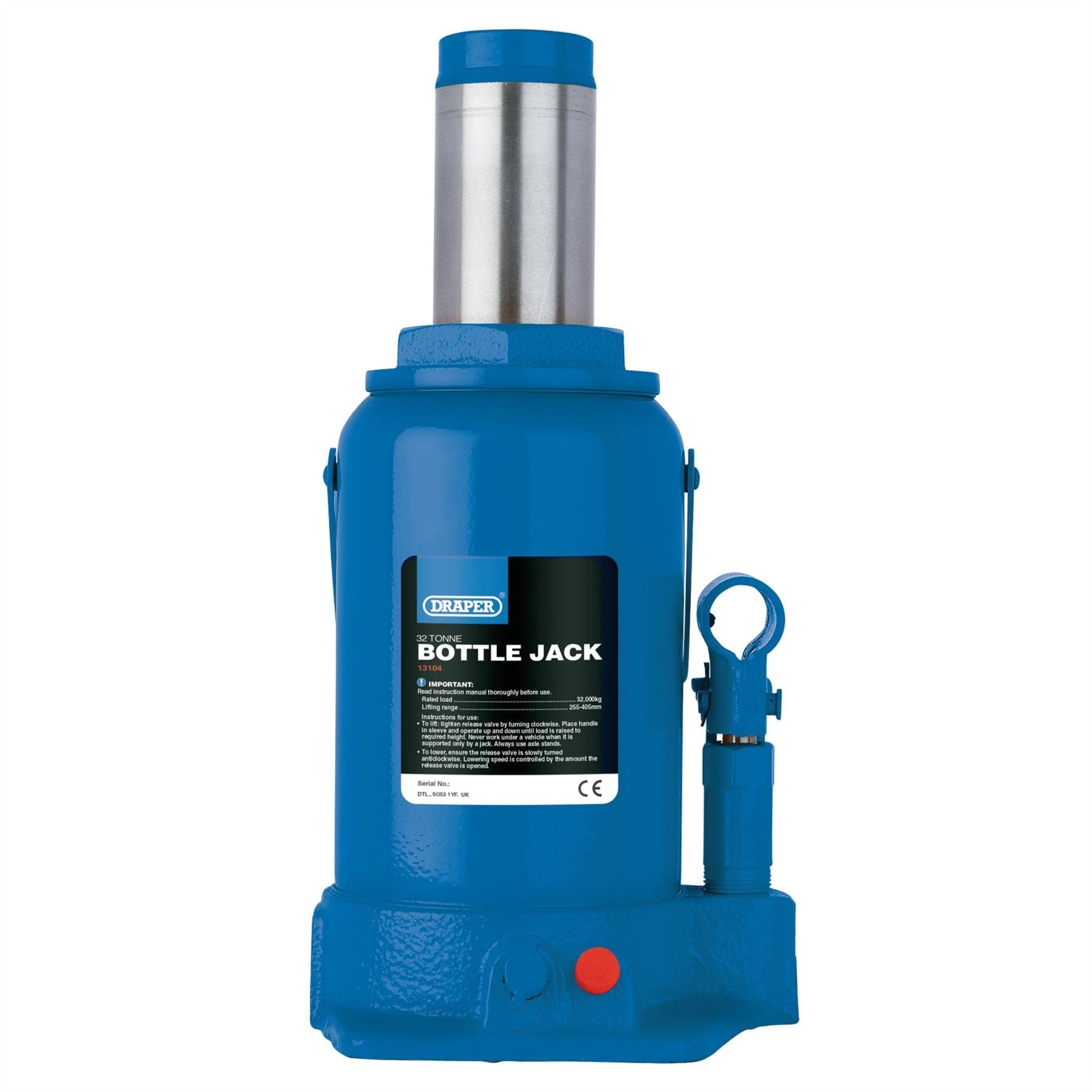 Draper 13104 Hydraulic Bottle Jack 32 Tonne Draper
