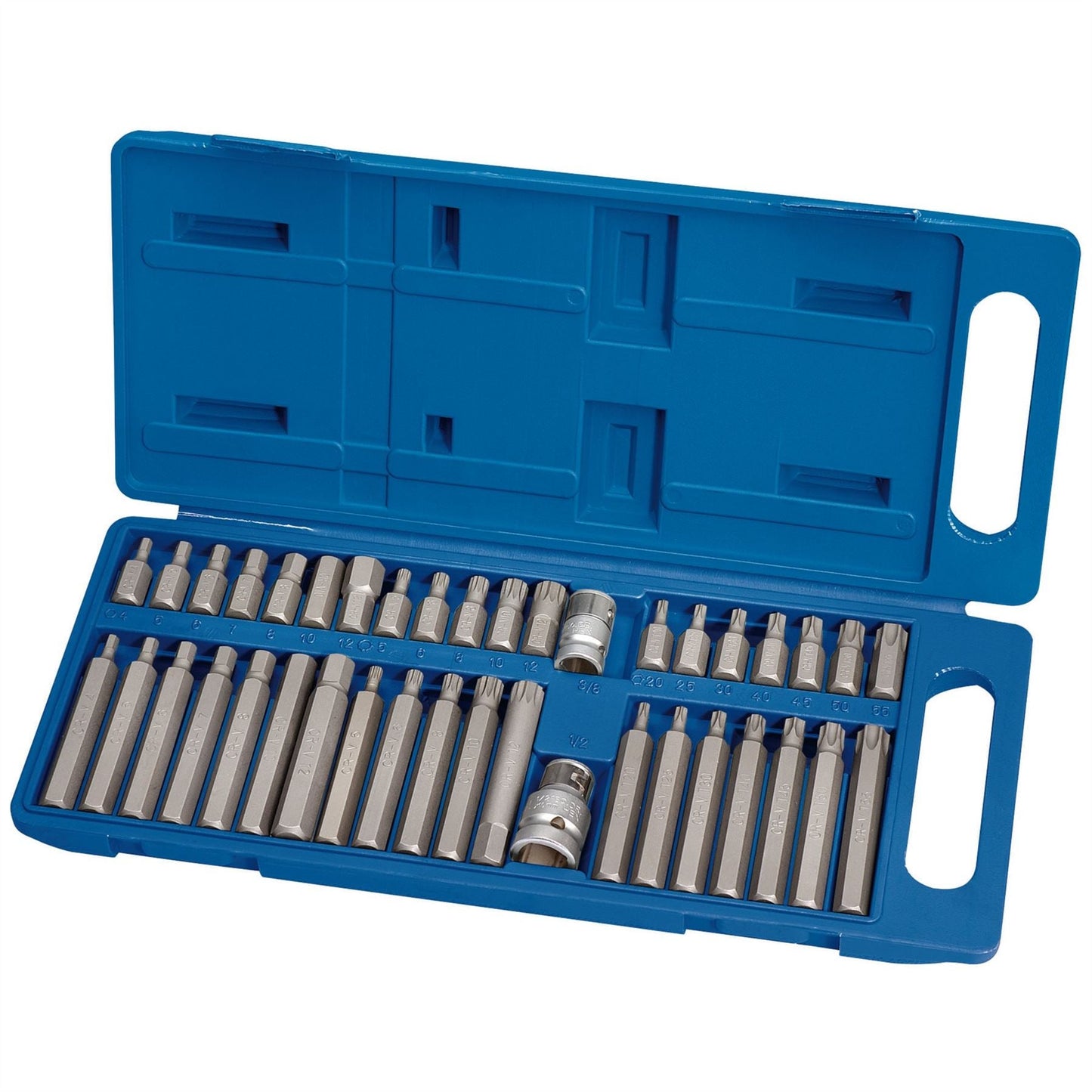 Draper 33323 TX-STAR® Hex. & Spline Mechanics Bit Set 3/8 1/2" Sq. Dr. 40 Piece Draper