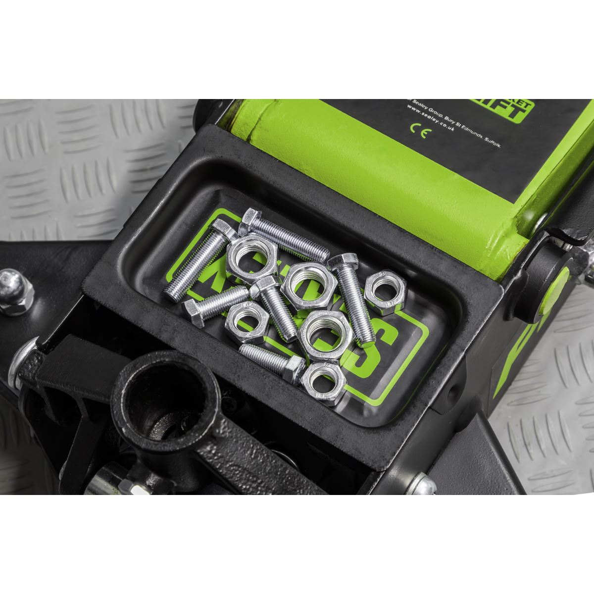 Sealey 3040AG Premier Low Profile Trolley Jack with Rocket Lift 3 Tonne - Green Sealey