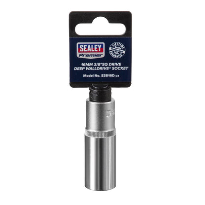 Sealey S3816D WallDrive® Socket 16mm Deep 3/8"Sq Drive Sealey