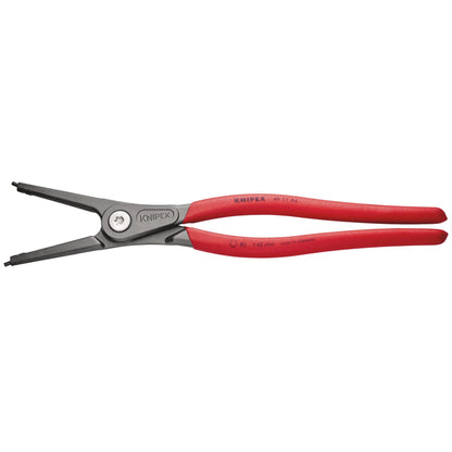 Knipex 75092 49 11 A4 SB Precision Circlip Pliers for external circlips on shafts with non-slip plastic coating grey atramentized 320mm Knipex