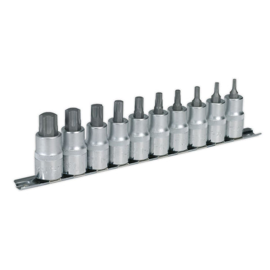 Sealey AK6208 TRX-Star* Socket Bit Set 10pc 1/2"Sq Drive Sealey