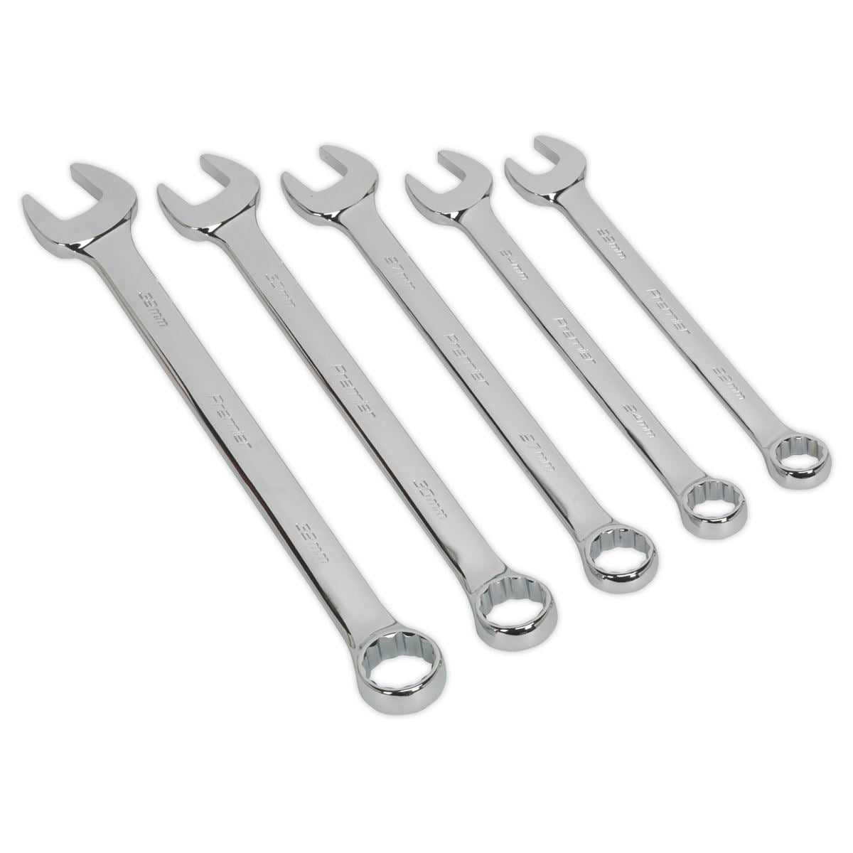 Sealey AK6329 Combination Spanner Set 5pc Jumbo Metric Sealey