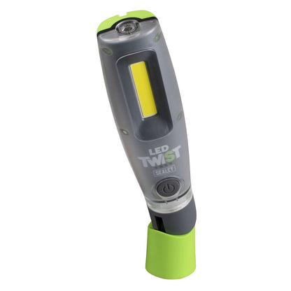 Sealey LED2001G LED Twist Rechargeable Inspection Light Green Sealey