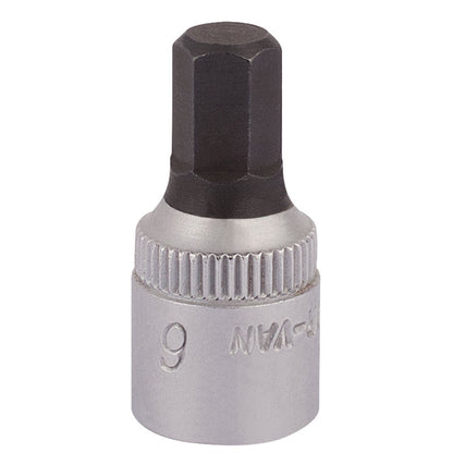 Elora 11127 Hexagon Screwdriver Socket 1/4" Sq. Dr. 6mm Elora