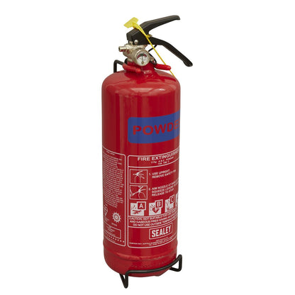 Sealey SDPE02 Fire Extinguisher 2kg Dry Powder Sealey