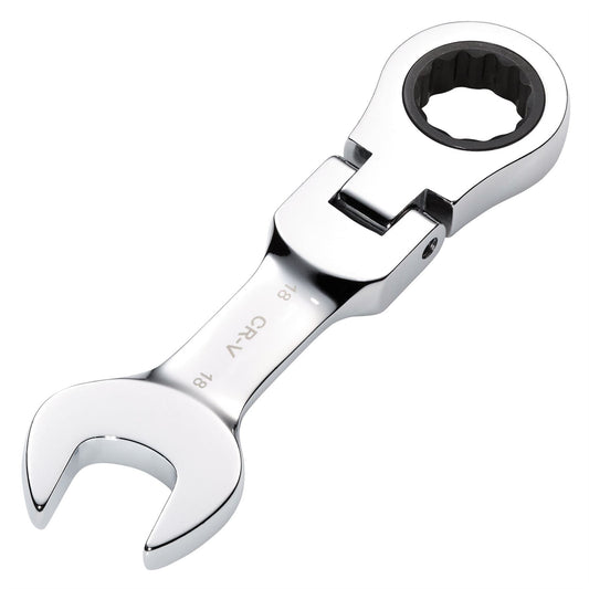 Draper 27979 HI-TORQ® Metric Stubby Flexible Head Ratchet Combination Spanner 18mm Draper