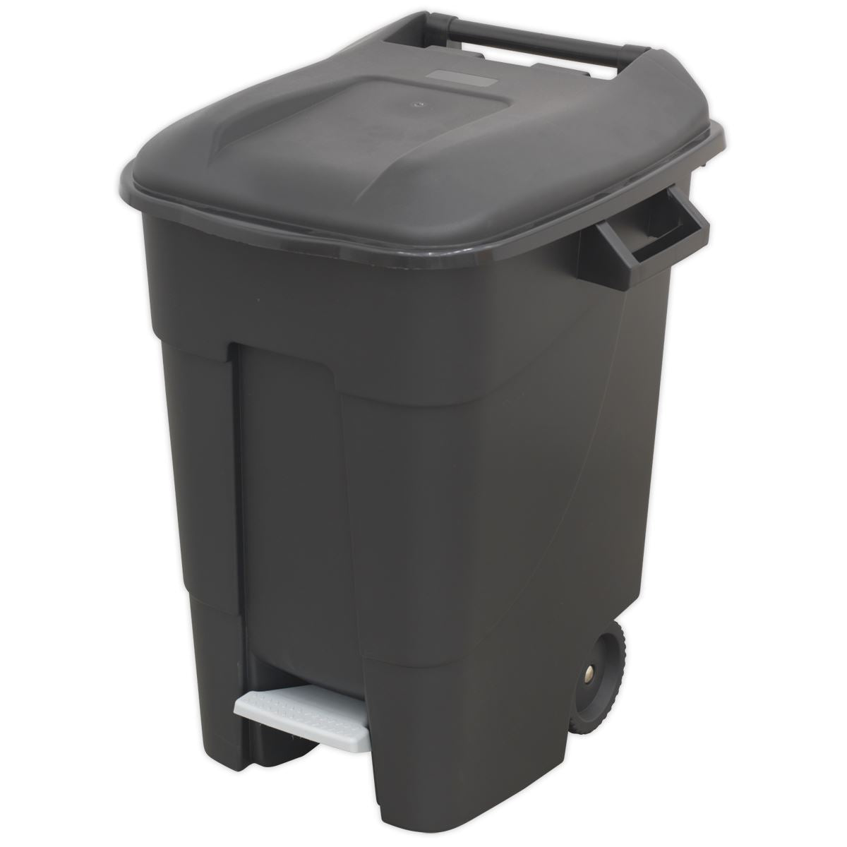 Sealey BM100P Refuse/Wheelie Bin with Foot Pedal 100L - Black Sealey