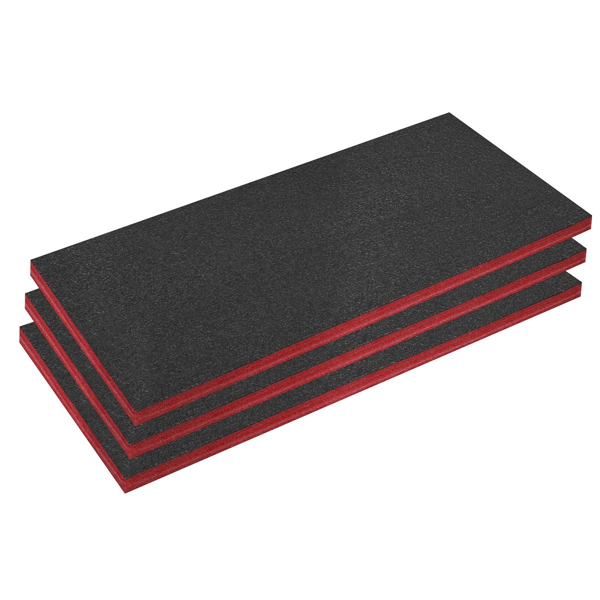 Sealey SFPK50R Easy Peel Shadow Foam® Red/Black 50mm - Pack of 3 Sealey