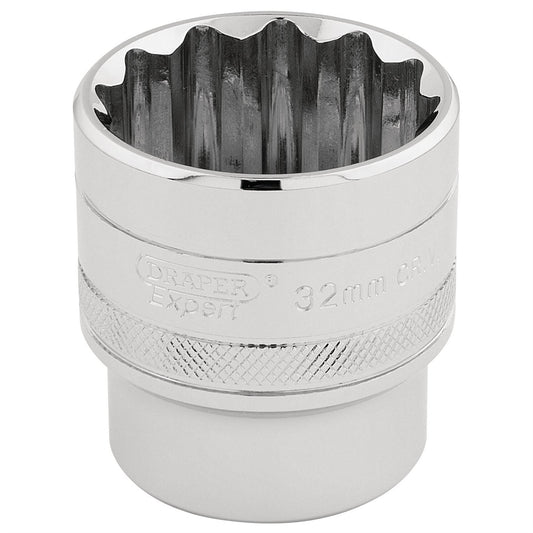 Draper 33593 HI-TORQ® 12 Point Socket 1/2" Sq. Dr. 32mm Draper
