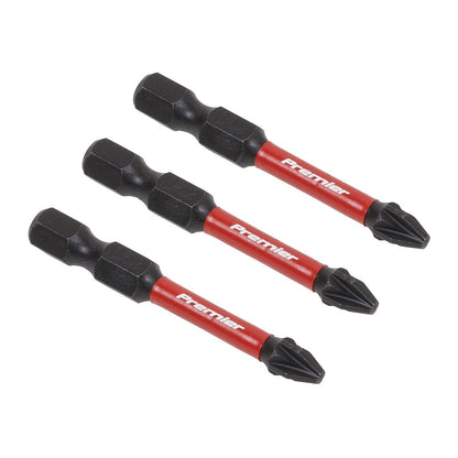 Sealey AK8233 Pozi #2 Impact Power Tool Bits 50mm - 3pc Sealey