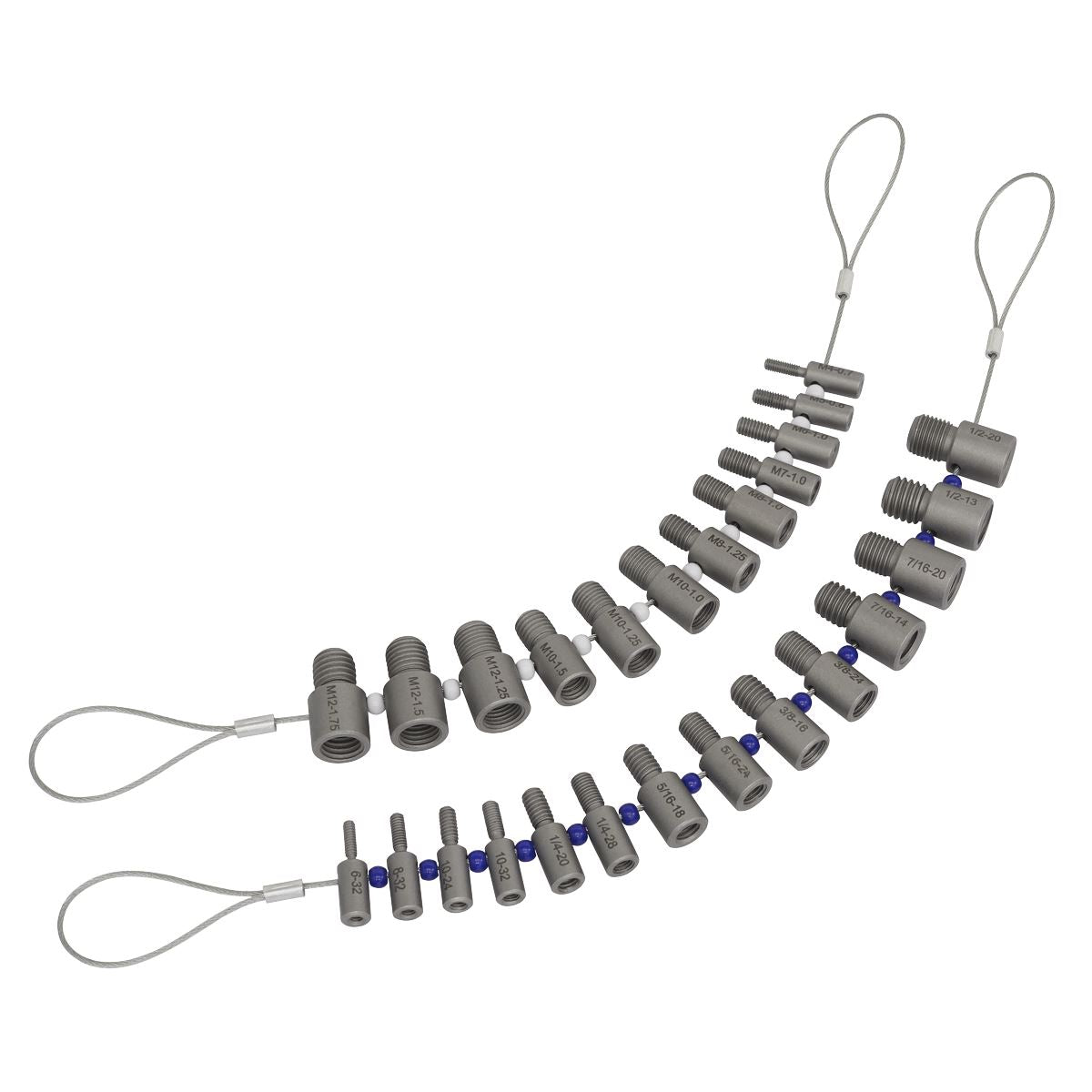 Sealey AK70NBC Thread Checker Nut & Bolt Checker 26pc - Metric/Imperial Sealey