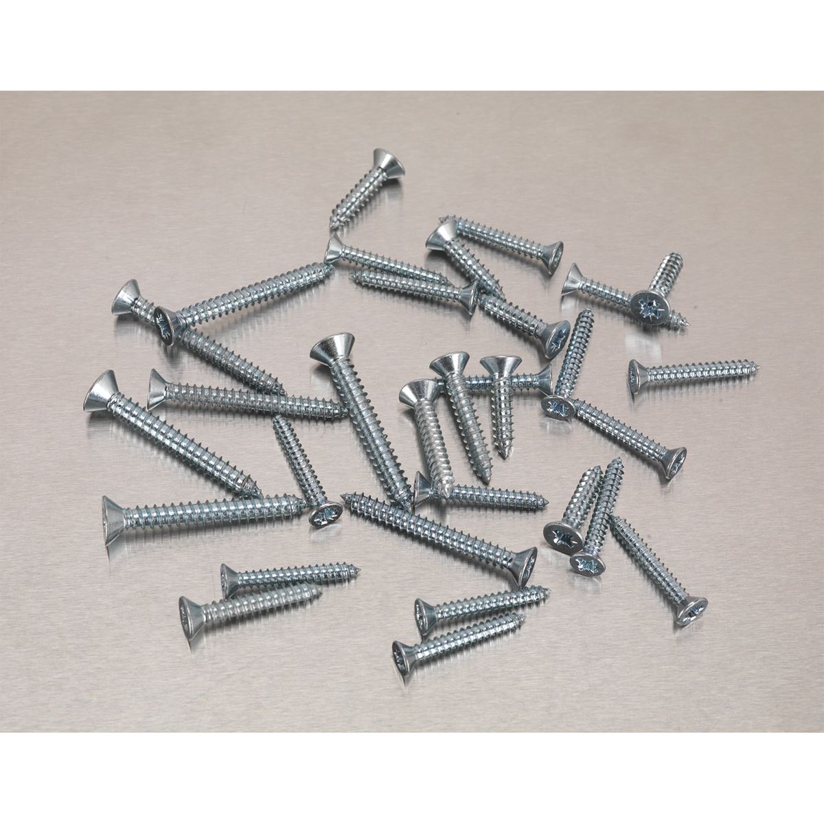 Sealey AB062STCS Self-Tapping Screw Assortment DIN 7982 510pc Countersunk Pozi Zinc Sealey