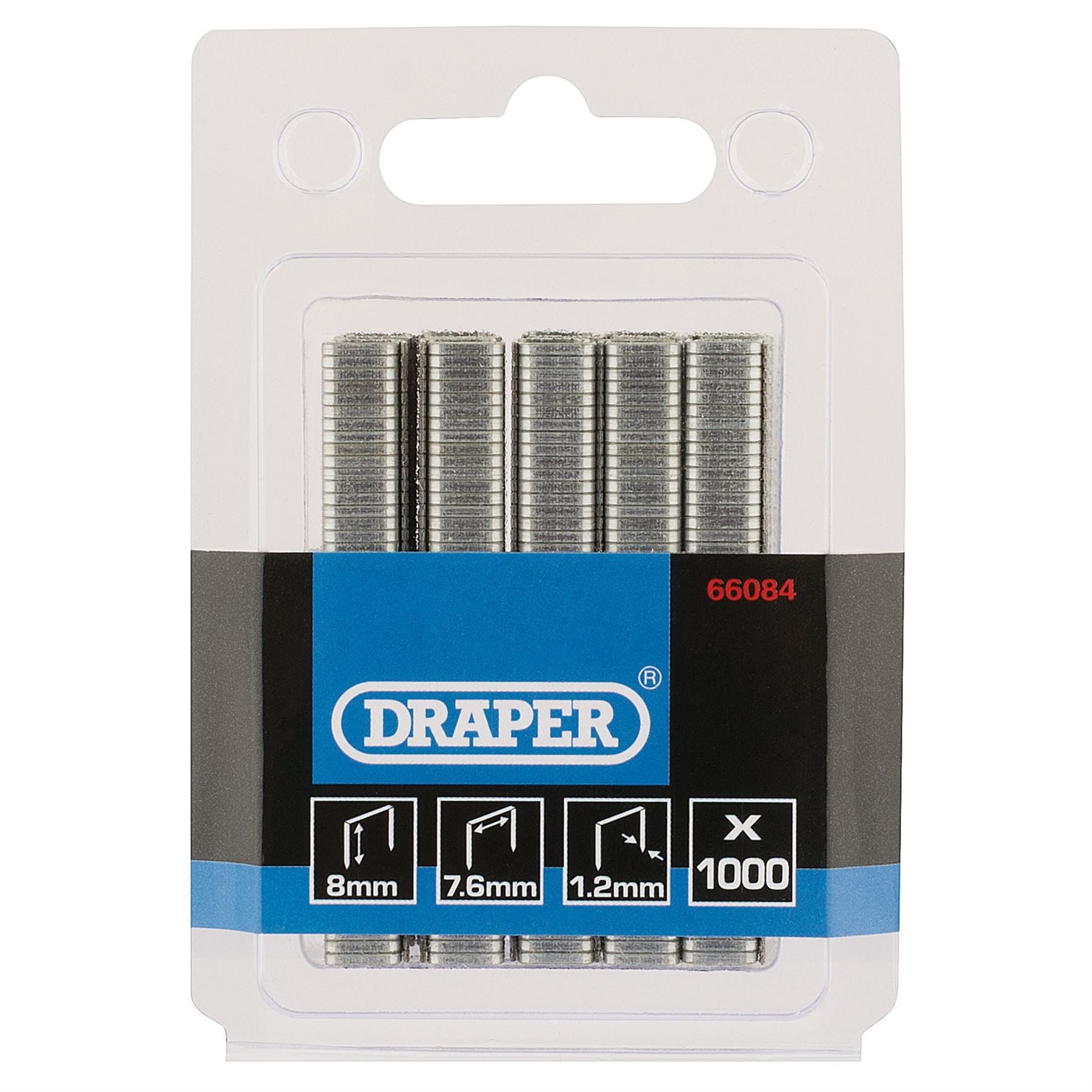 Draper 66084 Staples 8mm Pack of 1000 Draper