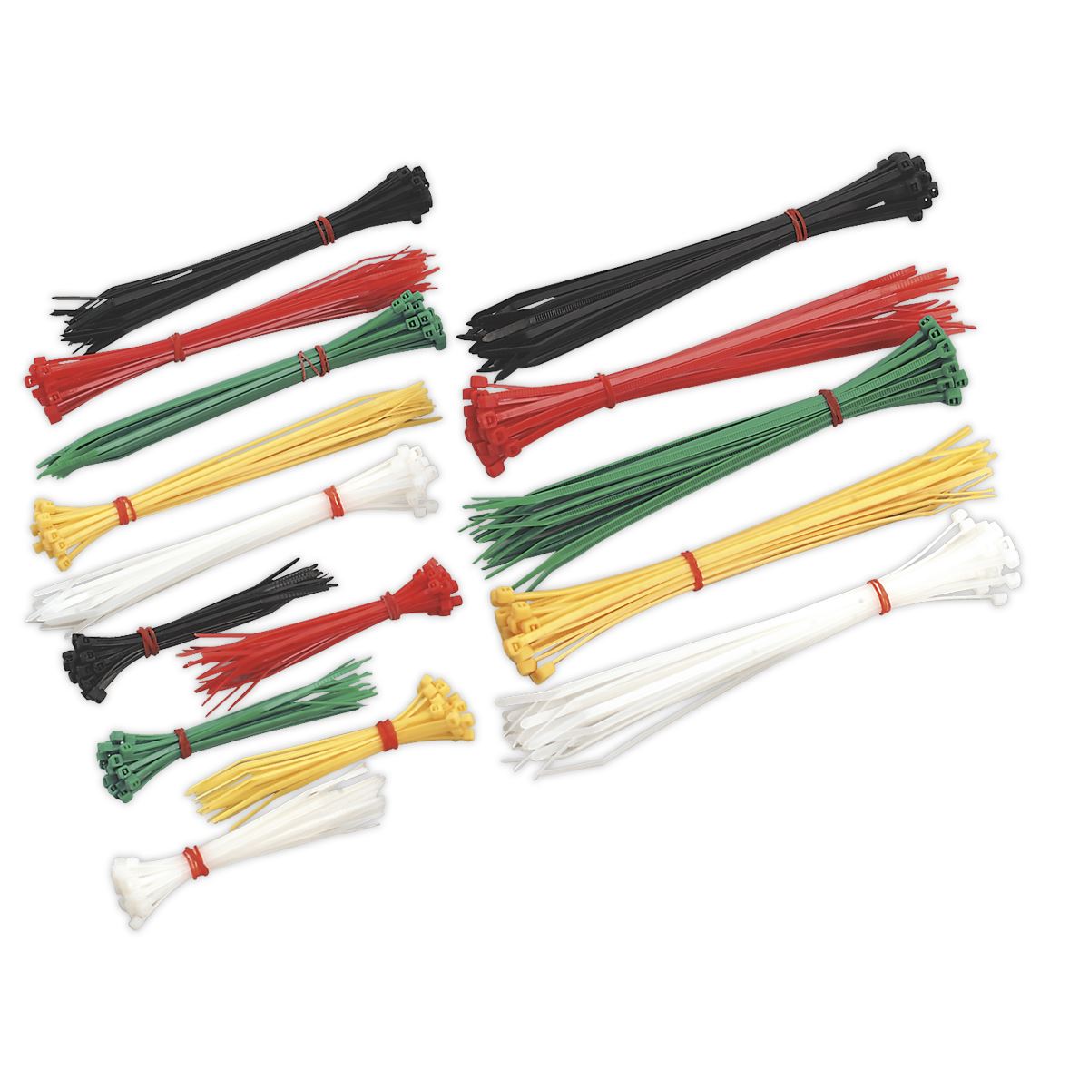 Sealey CT375 Cable Tie Assortment Pack of 375 Sealey