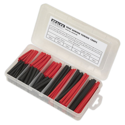 Sealey HST501BR Heat Shrink Tubing Assortment 180pc 50 & 100mm Black & Red Sealey