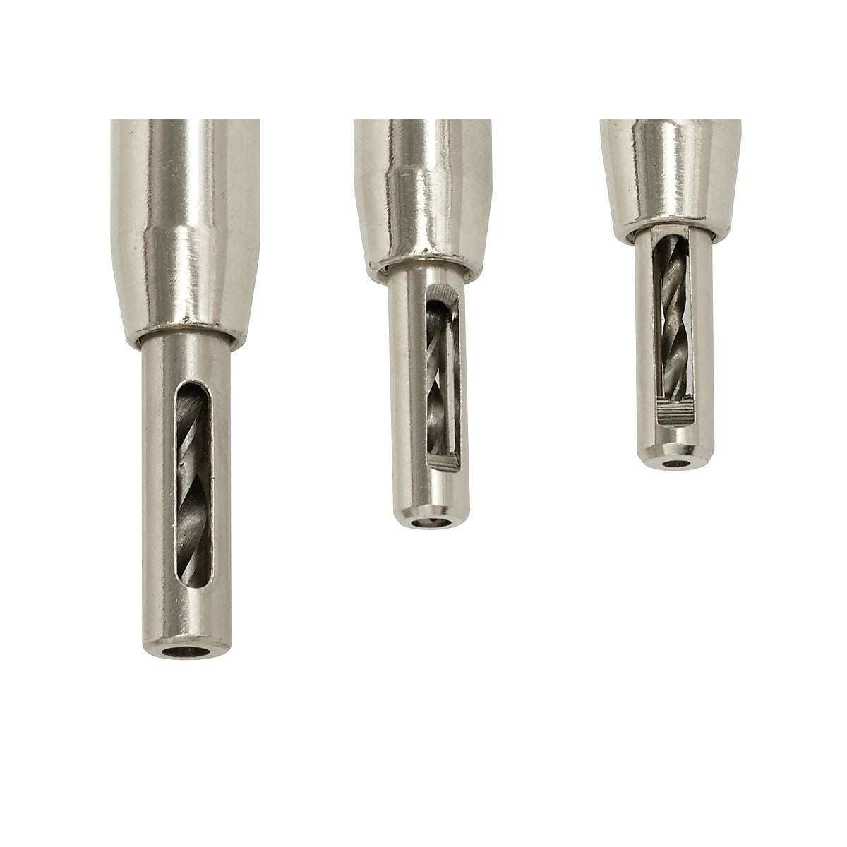 Sealey AK3HD Self-Centring Chamfered Hinge Drill Set 3pc Sealey