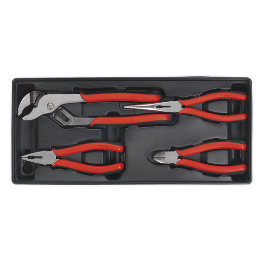 Sealey TBT02 Tool Tray with Pliers Set 4pc Sealey