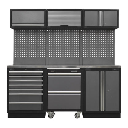 Sealey APMSSTACK12SS Superline PRO® 2.04m Storage System - Stainless Steel Worktop Sealey
