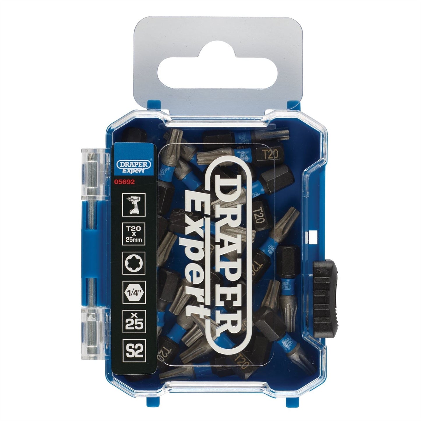 Draper 05692 Expert TX-STAR® Impact Screwdriver Bits T20 x 25mm 1/4" Hex Pack of 25 Draper