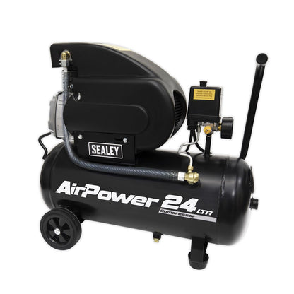 Sealey SAC2420A Air Compressor 24L Direct Drive 2hp Sealey