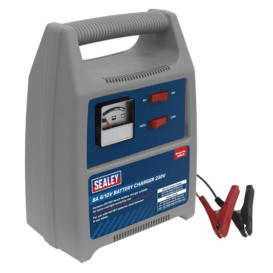 Sealey DSBC8 Battery Charger 8A 6/12V 230V Sealey