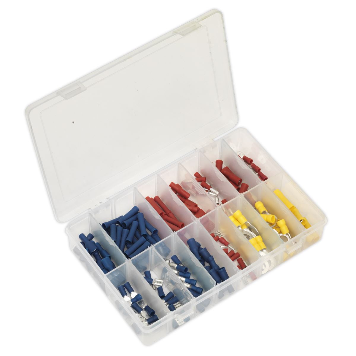 Sealey AB038MT Crimp Terminal Assortment 200pc Blue Red & Yellow Sealey