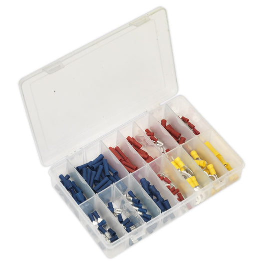 Sealey AB038MT Crimp Terminal Assortment 200pc Blue Red & Yellow Sealey