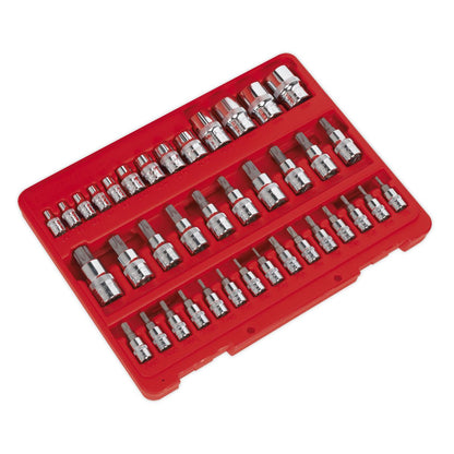 Sealey AK6197 TRX-Star* Socket & Security Socket Bit Set 38pc 1/4" 3/8" & 1/2"Sq Drive Sealey