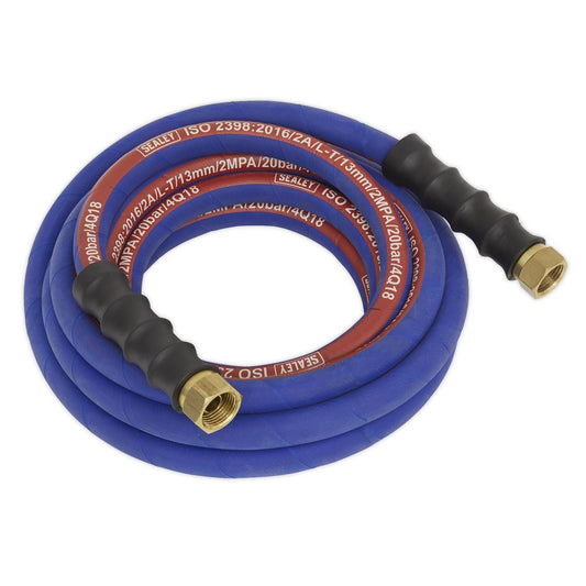 Sealey AH5R/12 Air Hose 5m x Ø13mm with 1/2"BSP Unions Extra-Heavy-Duty Sealey