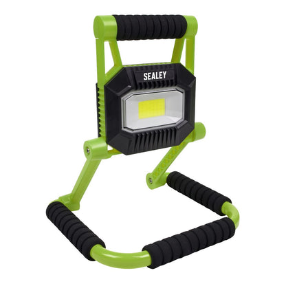 Sealey LEDFL10W Rechargeable Portable Fold Flat Floodlight 10W COB LED Lithium-ion Sealey